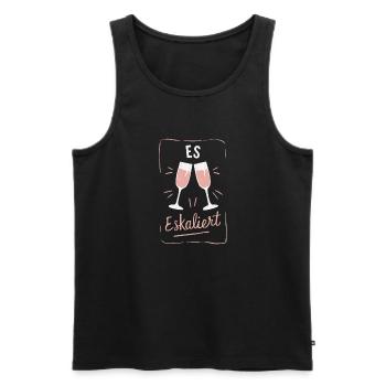 De toute façon, la situation s’intensifie ! – Coupe à Happy - Débardeur bio Premium Homme - noir - Devant - Michal (187cm)