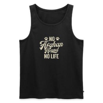 Afghan Hound Gifts - Männer Premium Bio Tank Top - Schwarz - Vorne - AI Model Male 178 light (178cm)