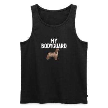 Afghan Hound Gifts - Men's Premium Organic Tank Top - black - Front - Michal (187cm)