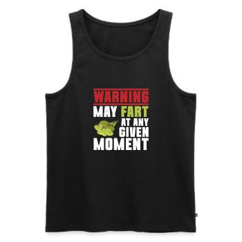 fart farting farting farting - Men's Premium Organic Tank Top - black - Front - AI Model Male 178 light (178cm)