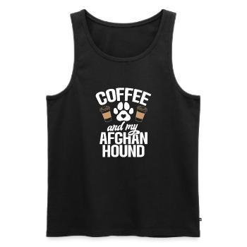 Cadeaux pour les chiens afghans - Débardeur bio Premium Homme - noir - Devant - Michal (187cm)