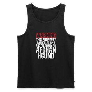 Afghan Hound Gifts - Men's Premium Organic Tank Top - black - Front - Michal (187cm)