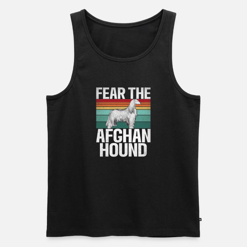 Afghan Hound Gifts - Männer Premium Bio Tank Top - Schwarz