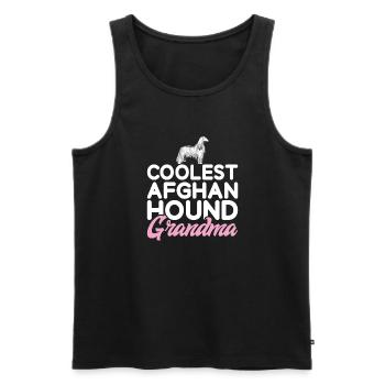 Afghan Hound Gifts - Männer Premium Bio Tank Top - Schwarz - Vorne - Michal (187cm)