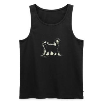 Creepy Goth Cat, Horror Cat, Weirdcore Cat - Men's Premium Organic Tank Top - black - Front - AI Model Male 178 light (178cm)