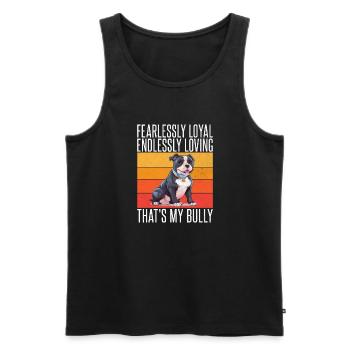 American Bully Gifts - Männer Premium Bio Tank Top - Schwarz - Vorne - Michal (187cm)