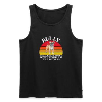 American Bully Gifts - Männer Premium Bio Tank Top - Schwarz - Vorne - Michal (187cm)