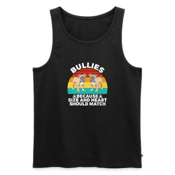 American Bully Gifts - Männer Premium Bio Tank Top - Schwarz - Vorne - Michal (187cm)