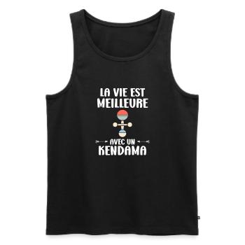Kendama - Männer Premium Bio Tank Top - Schwarz - Vorne - AI Model Male 178 light (178cm)