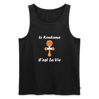 Kendama - Männer Premium Bio Tank Top - Schwarz - Vorne - AI Model Male 178 light (178cm)