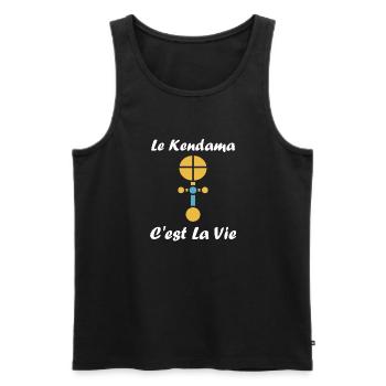 Kendama - Männer Premium Bio Tank Top - Schwarz - Vorne - AI Model Male 178 light (178cm)