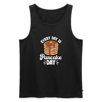 Crêpes Petit-déjeuner Crêpes - Débardeur bio Premium Homme - noir - Devant - Michal (187cm)