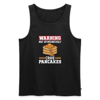 Crêpes Petit-déjeuner Crêpes - Débardeur bio Premium Homme - noir - Devant - Michal (187cm)