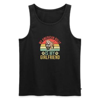 American Bully Gifts - Men's Premium Organic Tank Top - black - Front - AI Model Male 178 light (178cm)