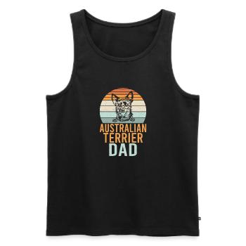 Cadeaux pour terrier australien - Débardeur bio Premium Homme - noir - Devant - Michal (187cm)