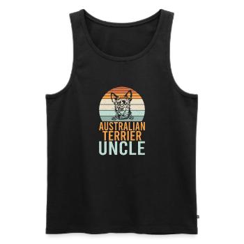 Cadeaux pour terrier australien - Débardeur bio Premium Homme - noir - Devant - Michal (187cm)