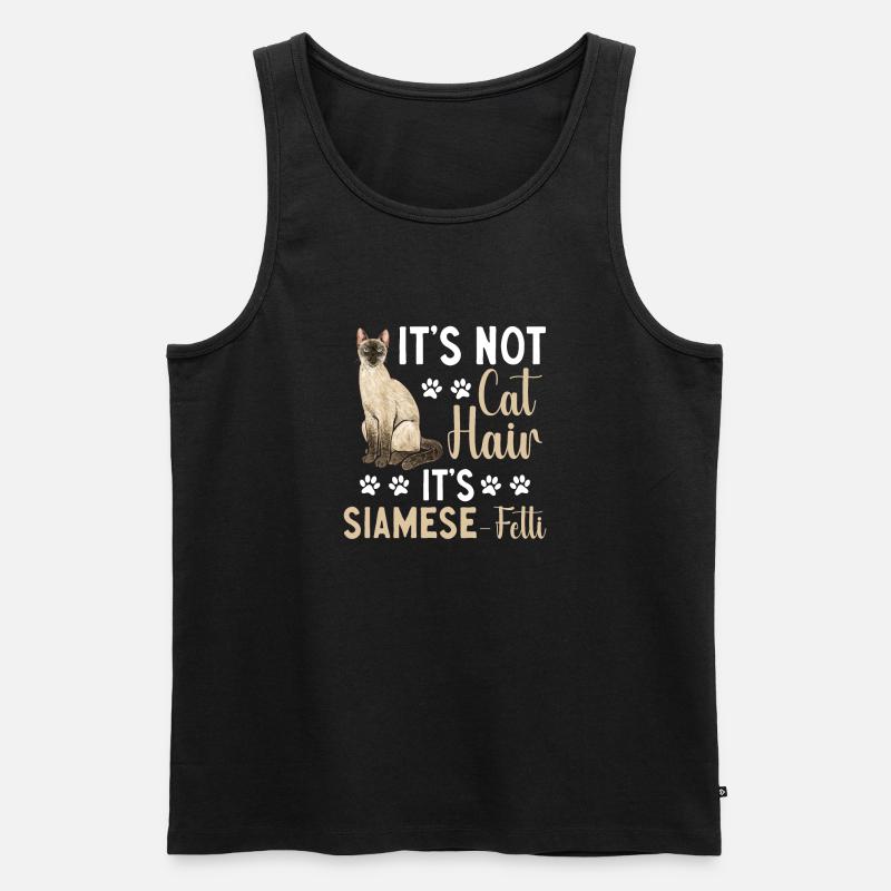 Siamkatze Katze Siamese - Männer Premium Bio Tank Top - Schwarz