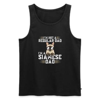 Siamkatze Katze Siamese - Männer Premium Bio Tank Top - Schwarz - Vorne - AI Model Male 178 light (178cm)