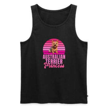 Australian Terrier Gifts - Männer Premium Bio Tank Top - Schwarz - Vorne - Michal (187cm)