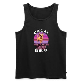 Australian Terrier Gifts - Männer Premium Bio Tank Top - Schwarz - Vorne - Michal (187cm)