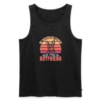 Cadeaux pour terrier australien - Débardeur bio Premium Homme - noir - Devant - Michal (187cm)