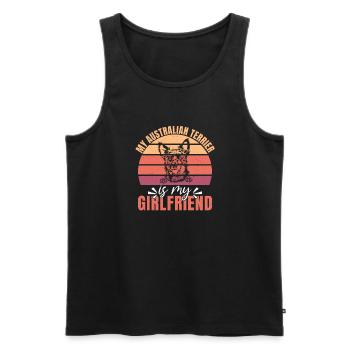 Australian Terrier Gifts - Männer Premium Bio Tank Top - Schwarz - Vorne - Michal (187cm)