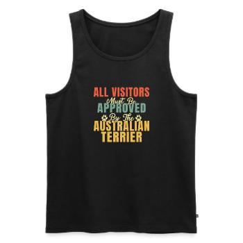 Cadeaux pour terrier australien - Débardeur bio Premium Homme - noir - Devant - Michal (187cm)