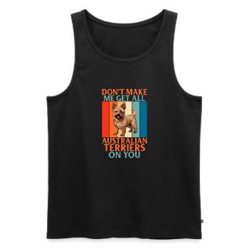 Cadeaux pour terrier australien - Débardeur bio Premium Homme - noir - Devant - Michal (187cm)