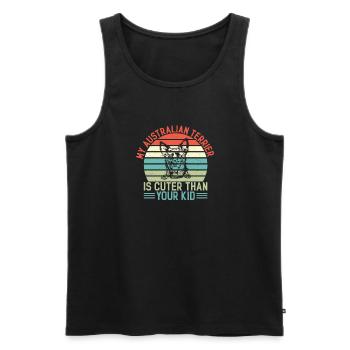 Cadeaux pour terrier australien - Débardeur bio Premium Homme - noir - Devant - Michal (187cm)