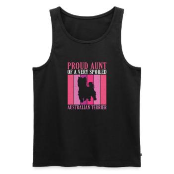 Cadeaux pour terrier australien - Débardeur bio Premium Homme - noir - Devant - Michal (187cm)