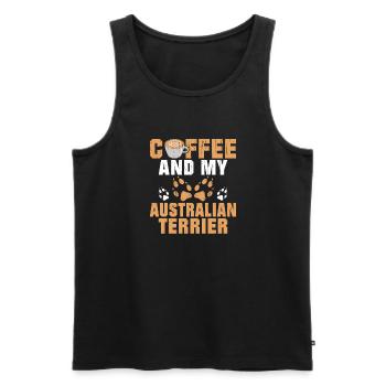 Australian Terrier Gifts - Männer Premium Bio Tank Top - Schwarz - Vorne - Michal (187cm)