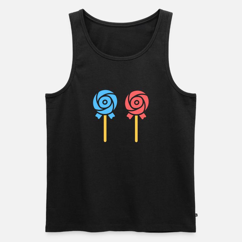 Süßigkeiten - Männer Premium Bio Tank Top - Schwarz