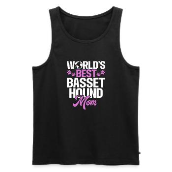 Basset Hound Gifts - Männer Premium Bio Tank Top - Schwarz - Vorne - Michal (187cm)