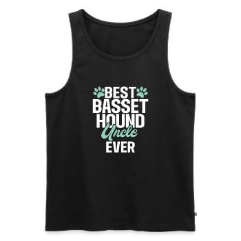 Cadeaux Basset Hound - Débardeur bio Premium Homme - noir - Devant - Michal (187cm)