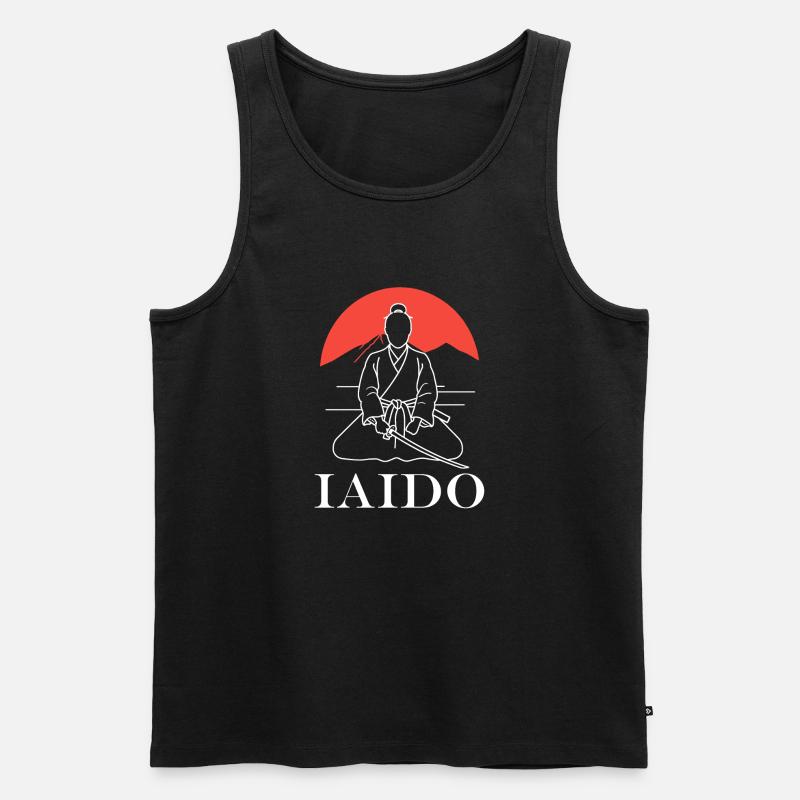 iaido - Männer Premium Bio Tank Top - Schwarz