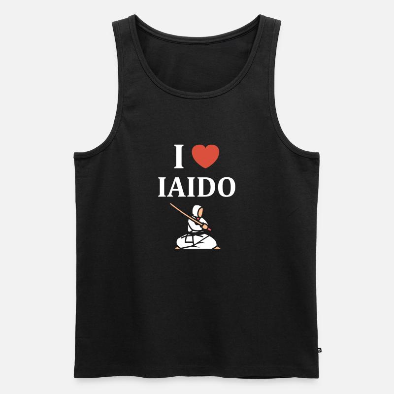 iaido - Männer Premium Bio Tank Top - Schwarz