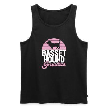 Cadeaux Basset Hound - Débardeur bio Premium Homme - noir - Devant - Michal (187cm)