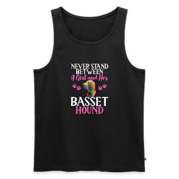 Cadeaux Basset Hound - Débardeur bio Premium Homme - noir - Devant - Michal (187cm)