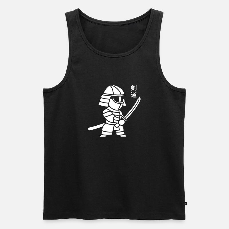 KENDO - Männer Premium Bio Tank Top - Schwarz