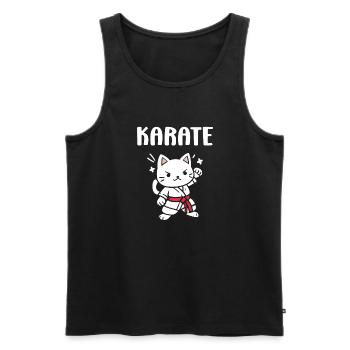 karate - Débardeur bio Premium Homme - noir - Devant - AI Model Male 178 light (178cm)