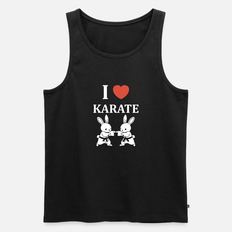 Karate - Männer Premium Bio Tank Top - Schwarz