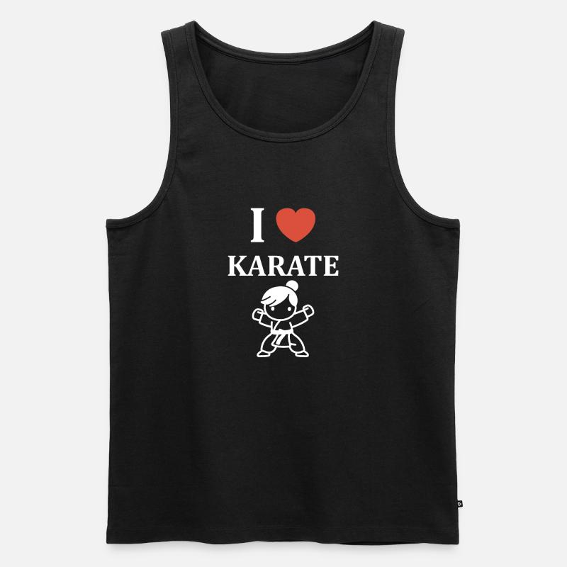 Karate - Männer Premium Bio Tank Top - Schwarz