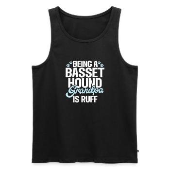 Cadeaux Basset Hound - Débardeur bio Premium Homme - noir - Devant - Michal (187cm)