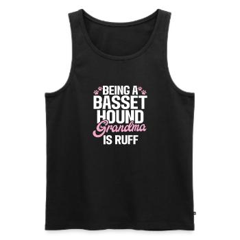 Cadeaux Basset Hound - Débardeur bio Premium Homme - noir - Devant - Michal (187cm)