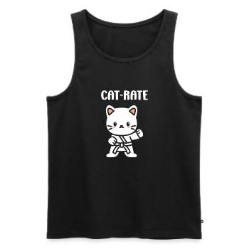 karate - Men's Premium Organic Tank Top - black - Front - Michal (187cm)