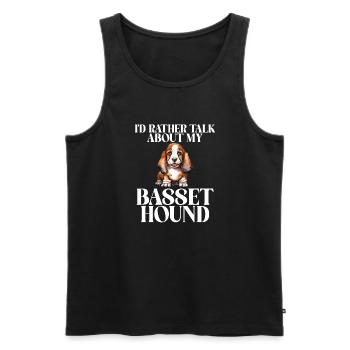 Basset Hound Gifts - Männer Premium Bio Tank Top - Schwarz - Vorne - Michal (187cm)