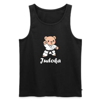 judo - Men's Premium Organic Tank Top - black - Front - AI Model Male 178 light (178cm)