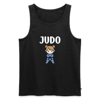 judo - Débardeur bio Premium Homme - noir - Devant - AI Model Male 178 light (178cm)