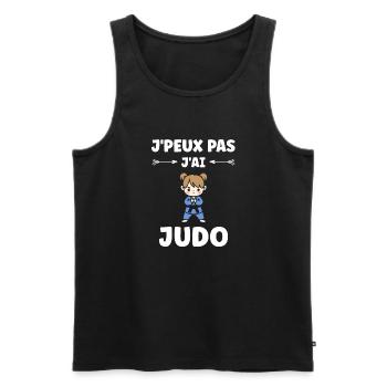judo - Débardeur bio Premium Homme - noir - Devant - AI Model Male 178 light (178cm)