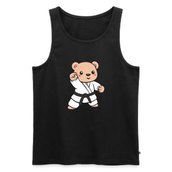 judo - Men's Premium Organic Tank Top - black - Front - AI Model Male 178 light (178cm)
